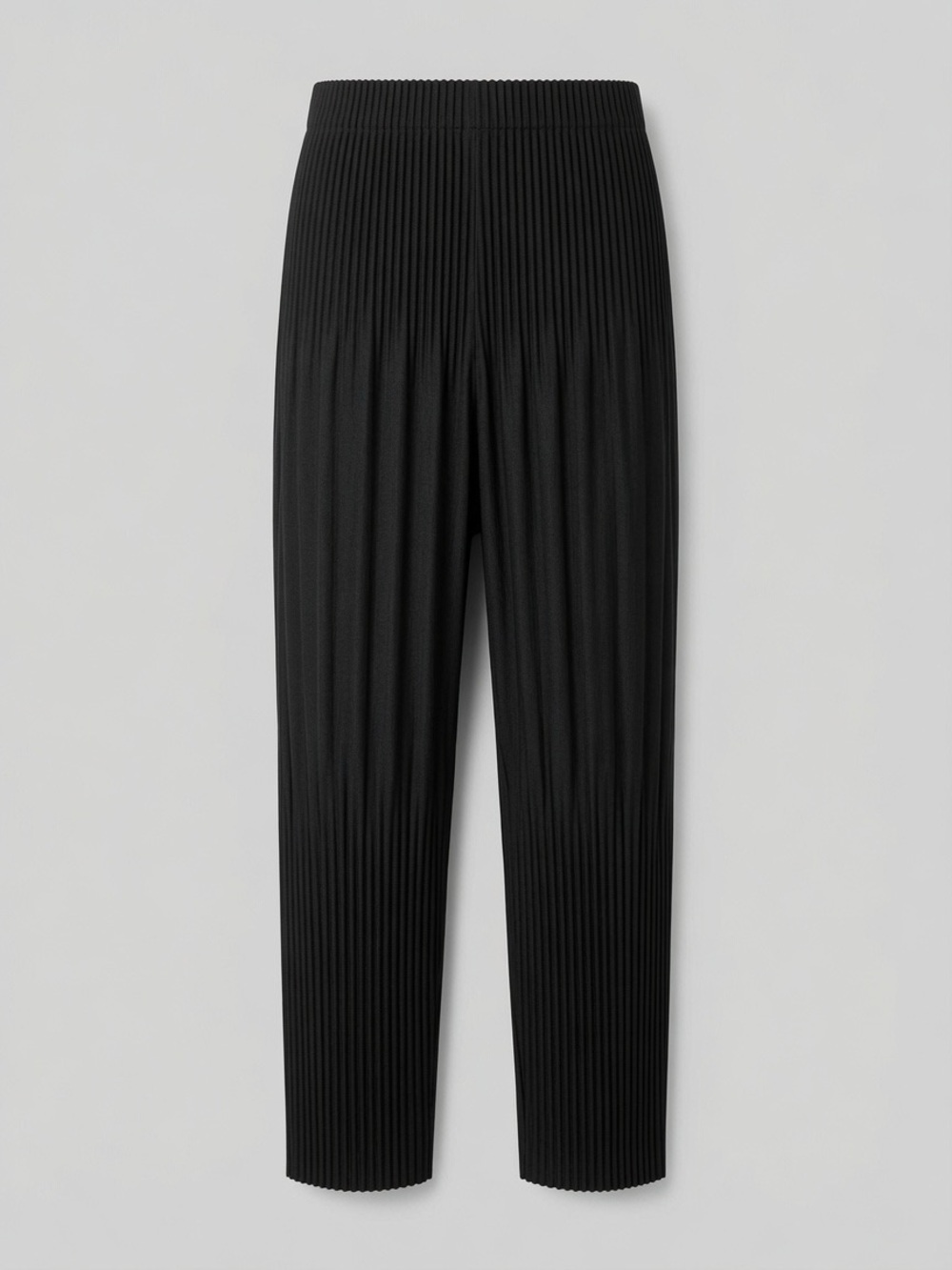 Issey Miyake Black Pleated Ankle Pants